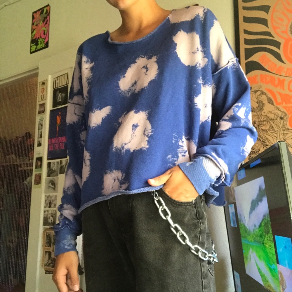Tie die cropped sweatshirt